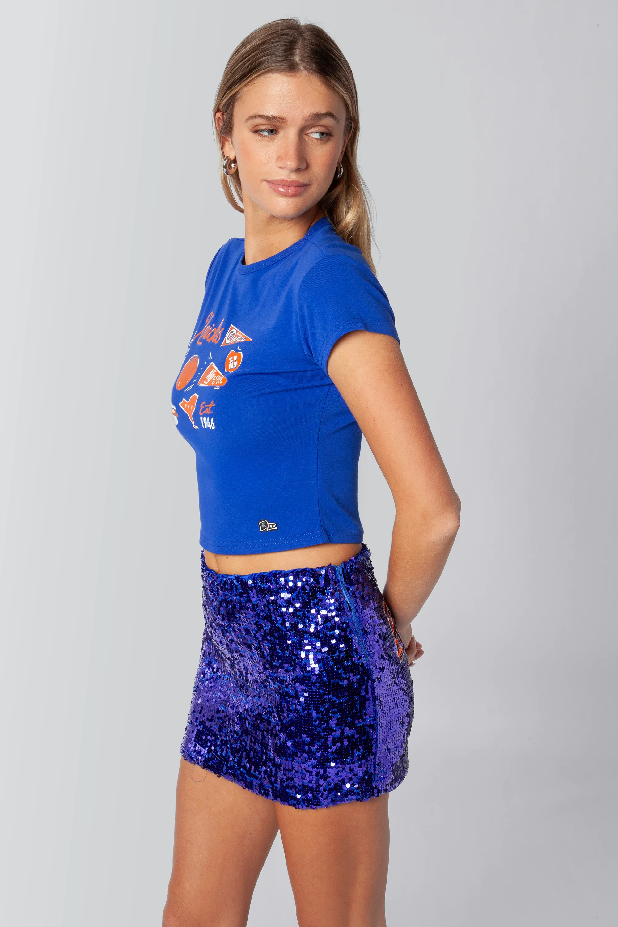 New York Knicks Sequin Mini Skirt - Image 3